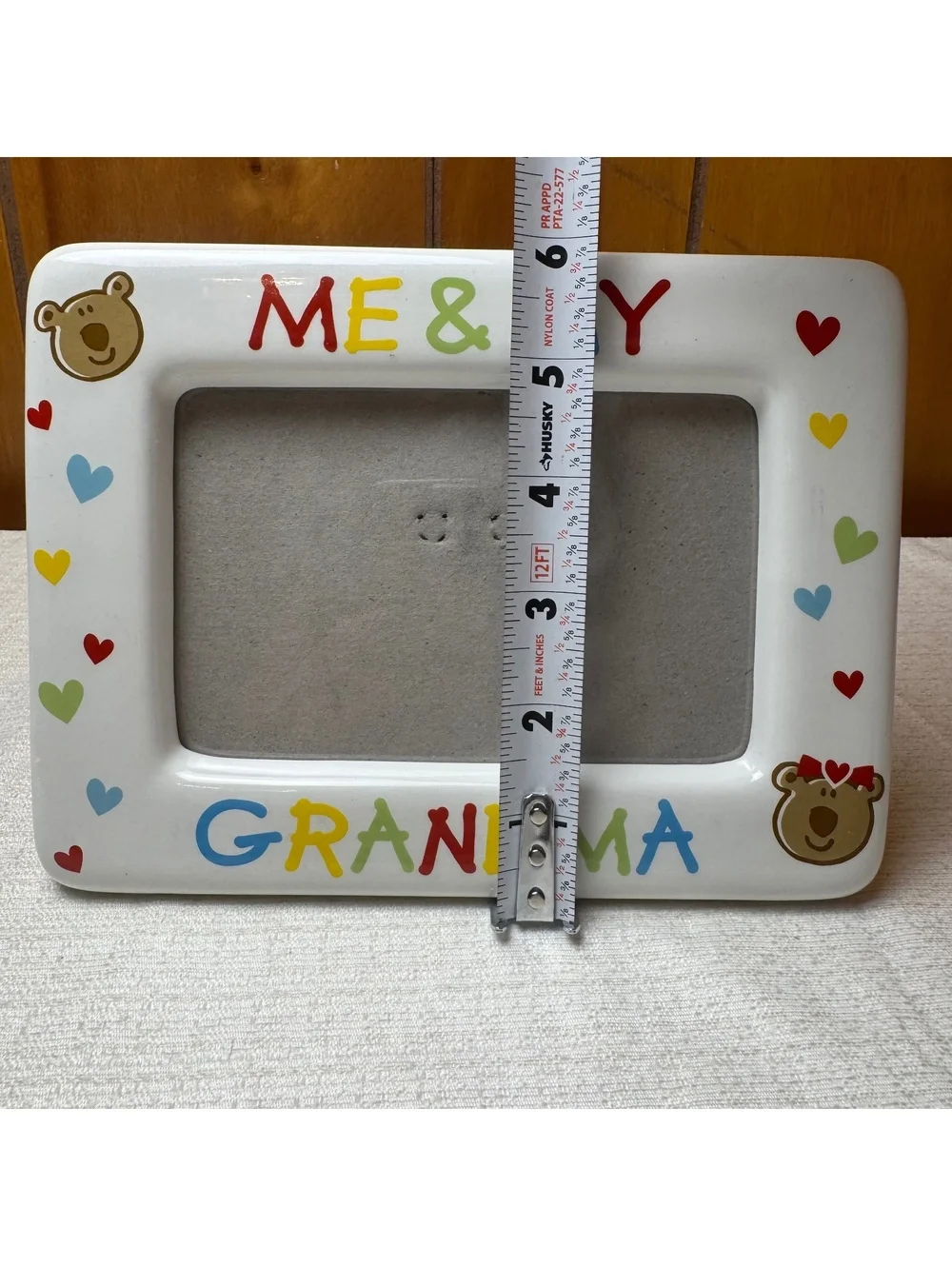 Vintage Me & My Grandma Ceramic Picture Frame Holds 4x6 Photo